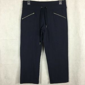 Athleta‎ Pants Womens Sz S Blue Knit Cropped Athletic Yoga Casual Sweatpants